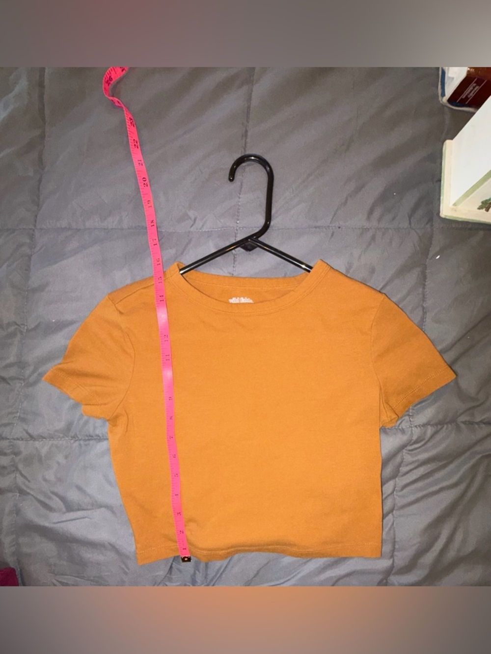 Wild Fable Cropped Tee Size Small Rust Orange Short Sleeve Fitted Crop Top - Picture 5 of 5